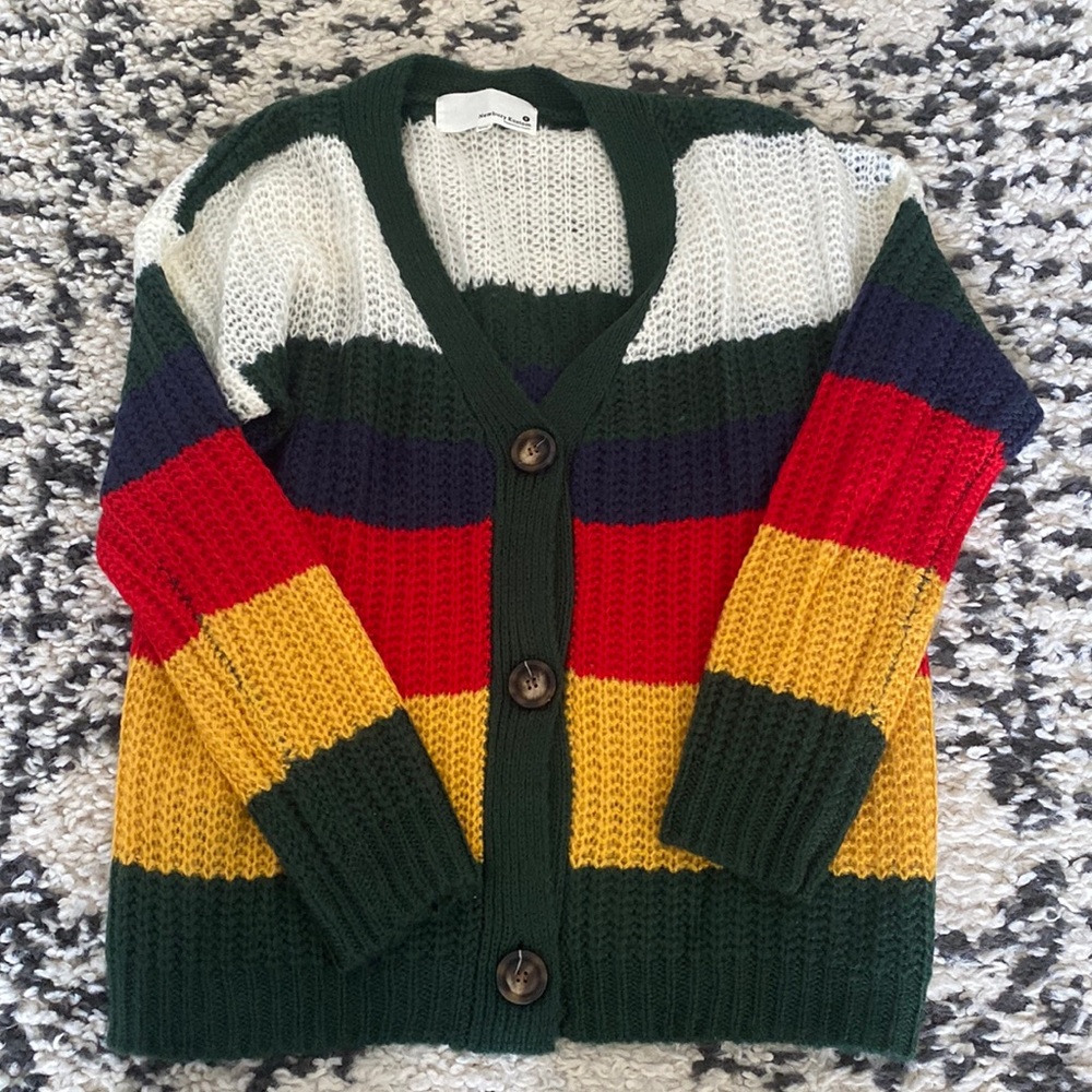 Vici Multicolored Button Up Sweater - image 1